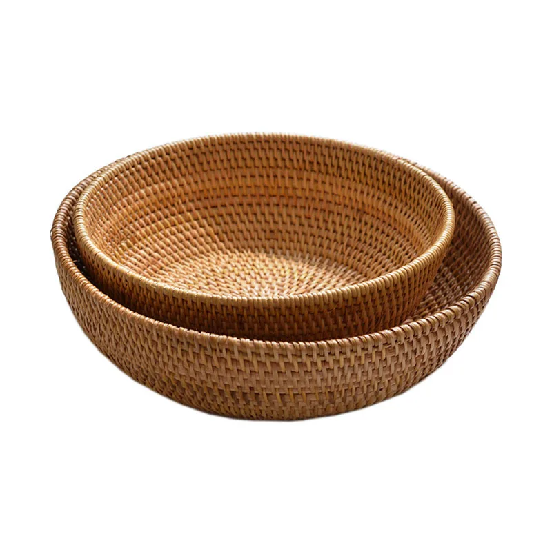 Delicate Hand Woven Rattan Baskets Fruit Plate Manual Fruit Dessert Bread Storage Basket Round Handmade Fruit Plate Bowl
Delicate Hand Woven Rattan Baskets Fruit Plate Manual Fruit Dessert Bread Storage Basket Round Handmade Fruit Plate Bowl