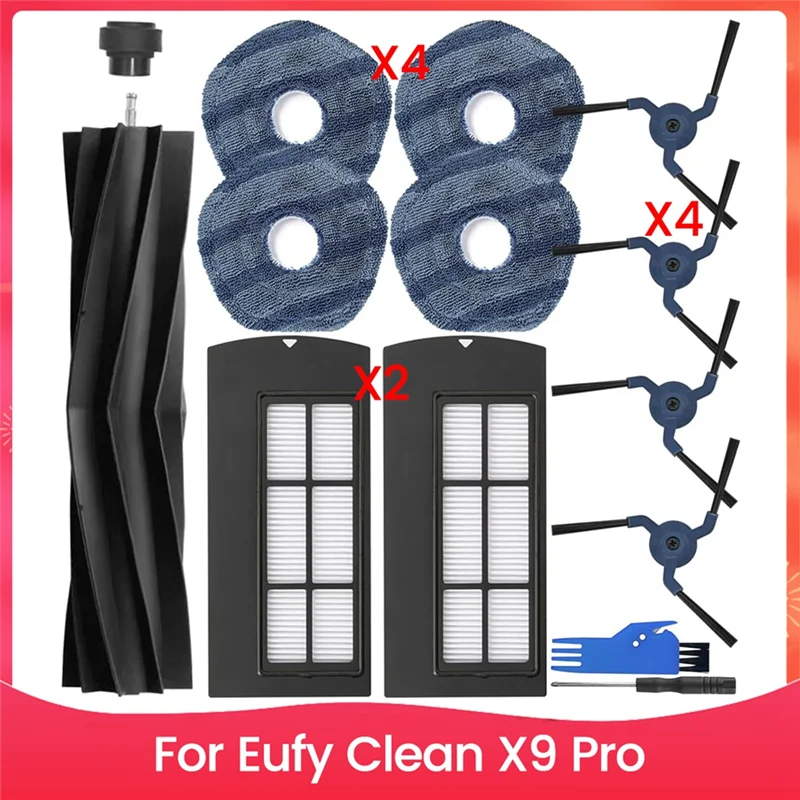 AT51-For Eufy Clean X9 Pro Parts Accessories Main Side Brush HEPA Filter Mop Cloth Replacement
AT51-For Eufy Clean X9 Pro Parts Accessories Main Side Brush HEPA Filter Mop Cloth Replacement