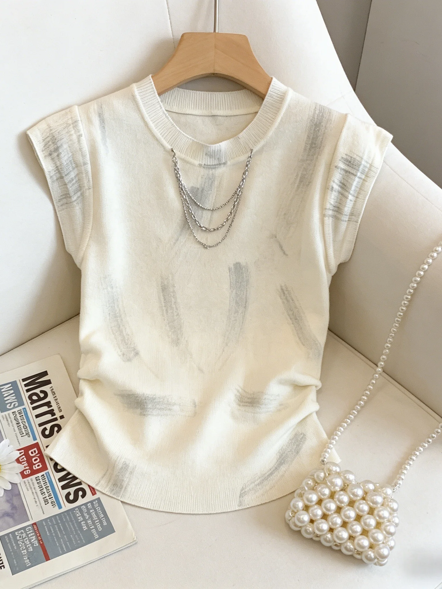 plus Size Comfortable Slimming Folded Waist Knitwear Women's Fashionable Casual Summer New Style American Style Top
plus Size Comfortable Slimming Folded Waist Knitwear Women's Fashionable Casual Summer New Style American Style Top