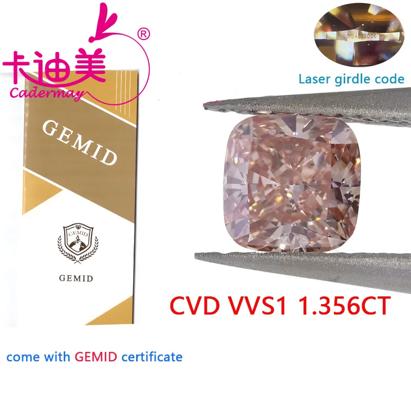 CADERMAY Cushion Shape EX Cut Fancy Brownish Color VVS1 Clarity 1.356CT CVD Lab Grown Diamond Loose Stone For Jewelry Making
CADERMAY Cushion Shape EX Cut Fancy Brownish Color VVS1 Clarity 1.356CT CVD Lab Grown Diamond Loose Stone For Jewelry Making
