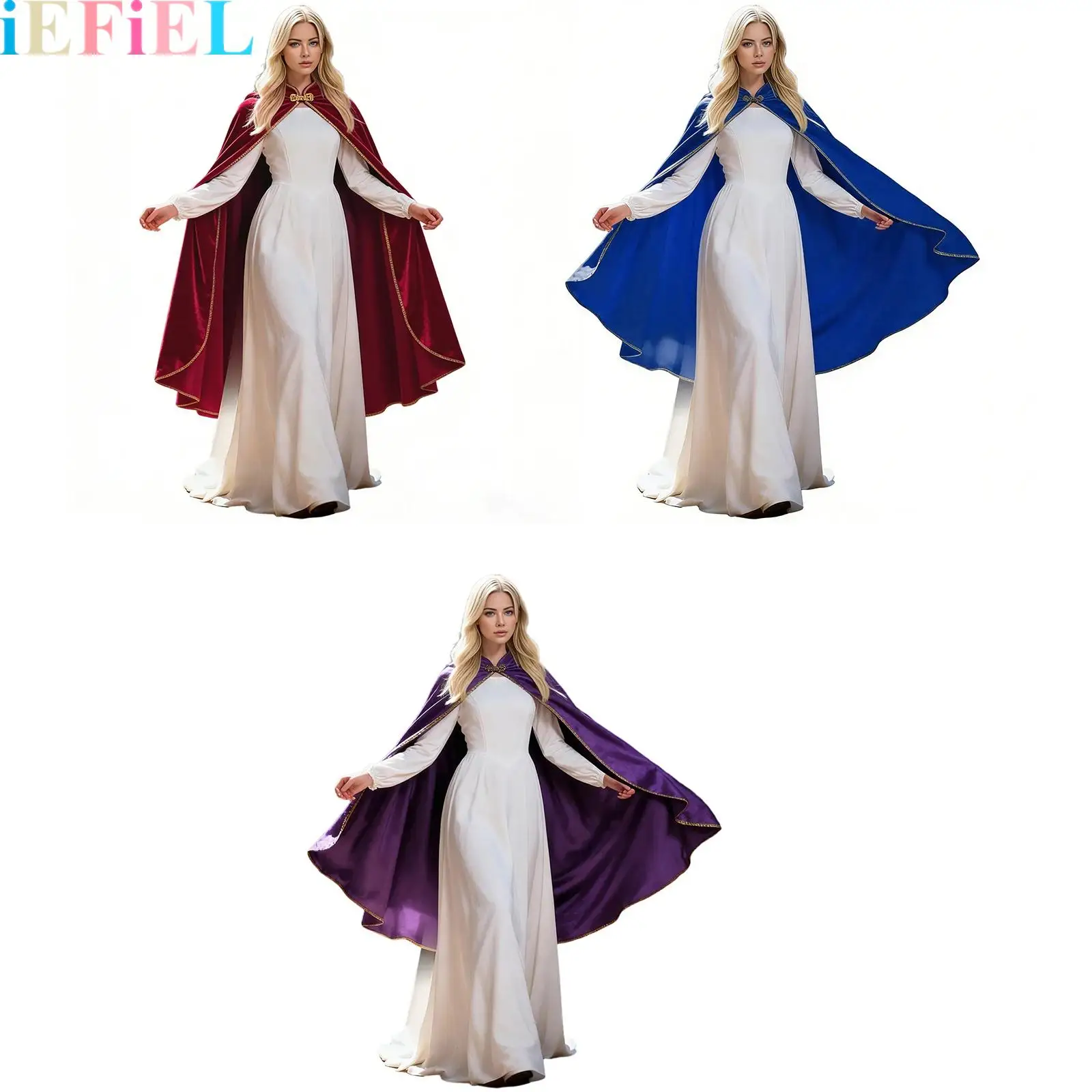 Adults Unisex Medieval Velvet Cloak Stand Collar Renaissance Cape for Halloween Themed Party Cosplay Stage Performance
Adults Unisex Medieval Velvet Cloak Stand Collar Renaissance Cape for Halloween Themed Party Cosplay Stage Performance