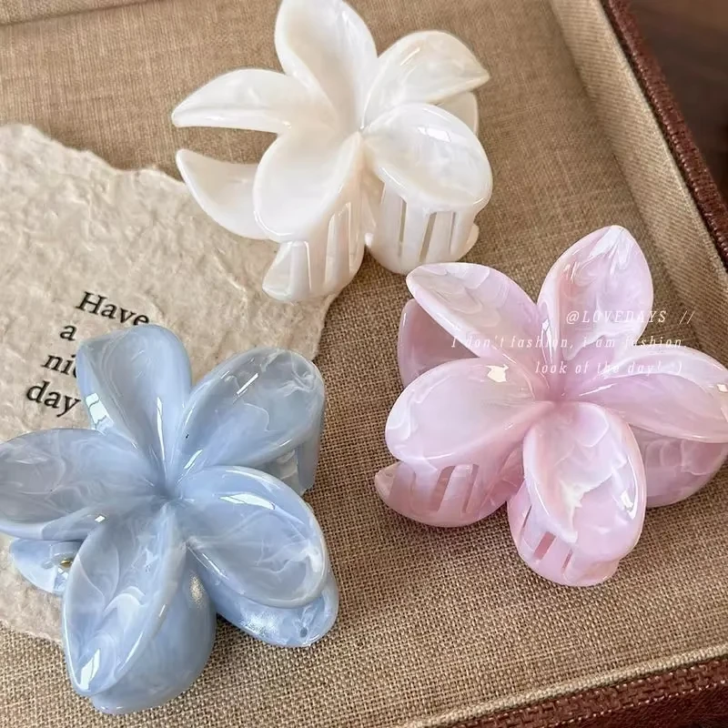 New Frangipani Fresh and Sweet Egg Flower Back of Head Disc Hair Shark Clip Hair Ornament Claw Hair Clips for Women
New Frangipani Fresh and Sweet Egg Flower Back of Head Disc Hair Shark Clip Hair Ornament Claw Hair Clips for Women