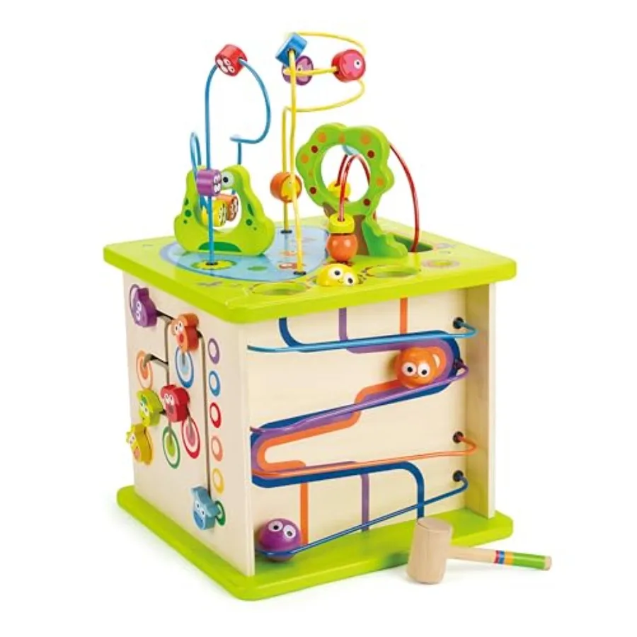 Country Critters Play Cube Wooden Learning Puzzle Toy for Toddlers Natural Wood Multi-Color 5-Sided Activity Centre with Animal
Country Critters Play Cube Wooden Learning Puzzle Toy for Toddlers Natural Wood Multi-Color 5-Sided Activity Centre with Animal