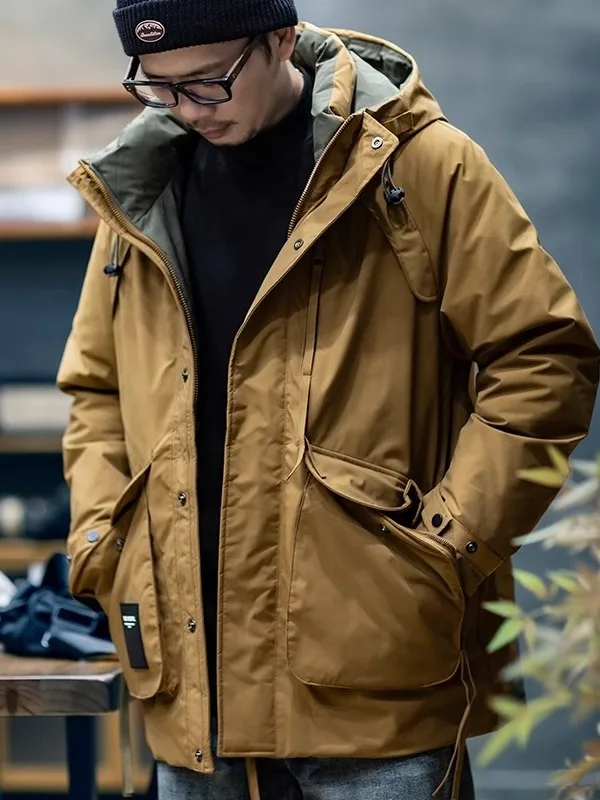 Мужская зимняя пуховая куртка большого размера, средней длины, теплая, ветрозащитная, с капюшоном, повседневная верхняя одежда, молодежный модный тренд
Мужская зимняя пуховая куртка большого размера, средней длины, теплая, ветрозащитная, с капюшоном, повседневная верхняя одежда, молодежный модный тренд