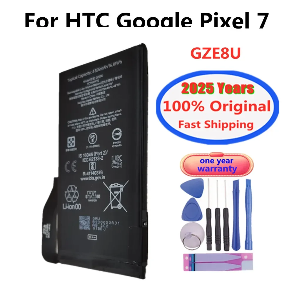 New Original GZE8U 4355mAh Battery For Google Pixel 7 Pixel7 GVU6C GQML3 Mobile Phone Batteries Fast Deliver + Free Tools
New Original GZE8U 4355mAh Battery For Google Pixel 7 Pixel7 GVU6C GQML3 Mobile Phone Batteries Fast Deliver + Free Tools