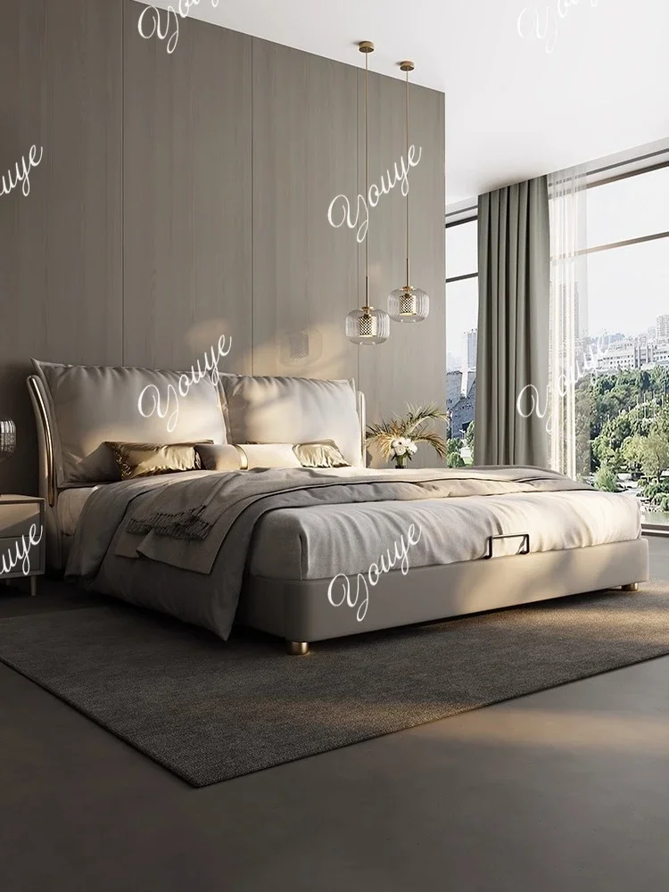 J W Modern Simple Light Luxury Leather Bed Small Apartment Master Bedroom High-end Atmospheric Soft Bag Bed New Design
J W Modern Simple Light Luxury Leather Bed Small Apartment Master Bedroom High-end Atmospheric Soft Bag Bed New Design