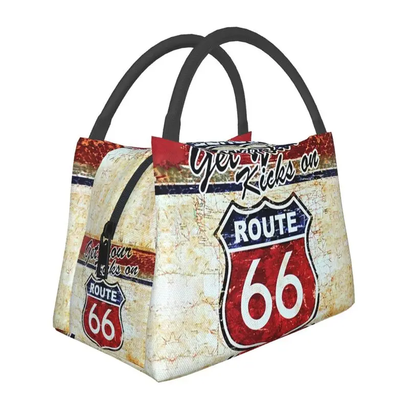 Custom Vintage Route 66 Resuable Lunch Box for American Road Cooler Thermal Food Insulated Lunch Bag Hospital Container
Custom Vintage Route 66 Resuable Lunch Box for American Road Cooler Thermal Food Insulated Lunch Bag Hospital Container