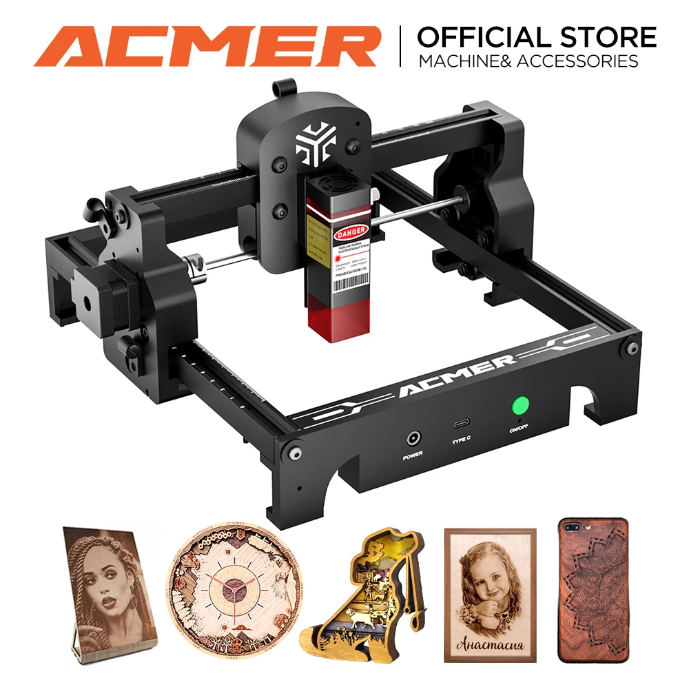 ACMER S1 Laser Engraving 6W/3.5W/2.5W Mini Portable Laser Cutter CNC Acrylic Plywood Leather Glass Wood High-precision Working
ACMER S1 Laser Engraving 6W/3.5W/2.5W Mini Portable Laser Cutter CNC Acrylic Plywood Leather Glass Wood High-precision Working