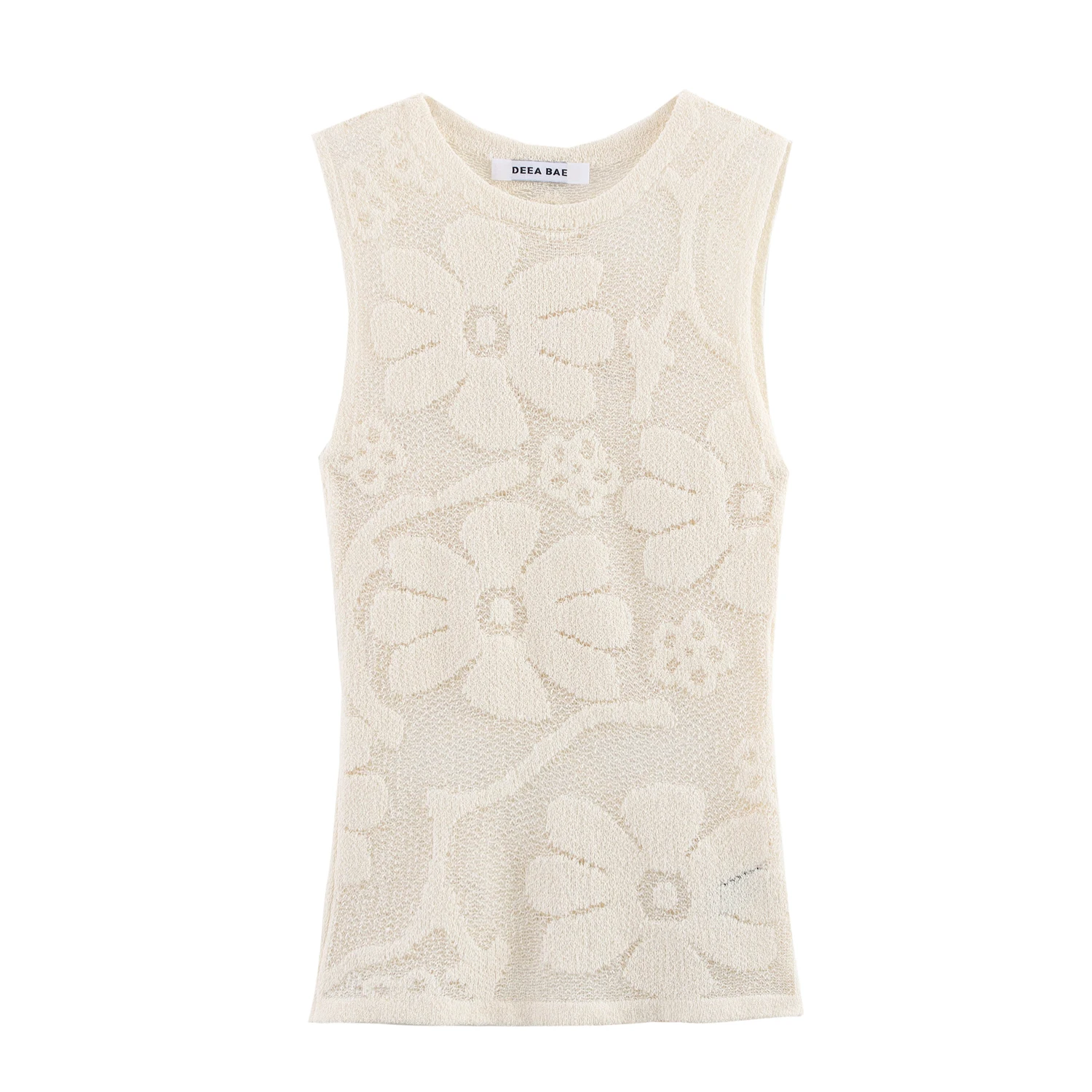 Women's spring new fashionable and versatile sweet flower print texture round neck sleeveless knitted sweater
Women's spring new fashionable and versatile sweet flower print texture round neck sleeveless knitted sweater