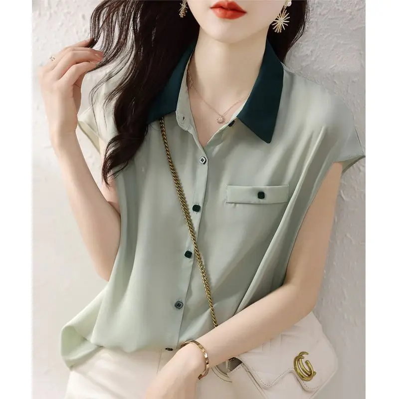 Elegant Women Chiffon Shirt White Office Summer Short Sleeve Summer Ladies Tops Casual Loose Large Size Button Up Blouse A99
Elegant Women Chiffon Shirt White Office Summer Short Sleeve Summer Ladies Tops Casual Loose Large Size Button Up Blouse A99