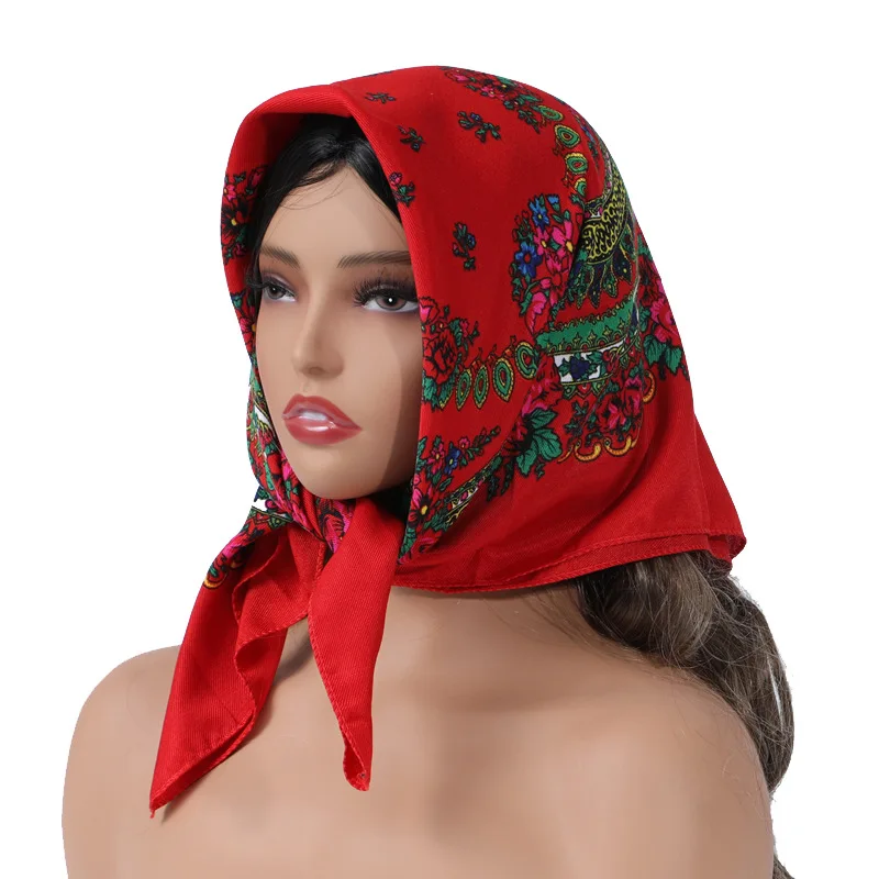 70*70cm Luxury Floral Print Women's Bandana Headband Scarves Russian National Square Scarf Babushka Head Wraps Bufandas Invierno
70*70cm Luxury Floral Print Women's Bandana Headband Scarves Russian National Square Scarf Babushka Head Wraps Bufandas Invierno