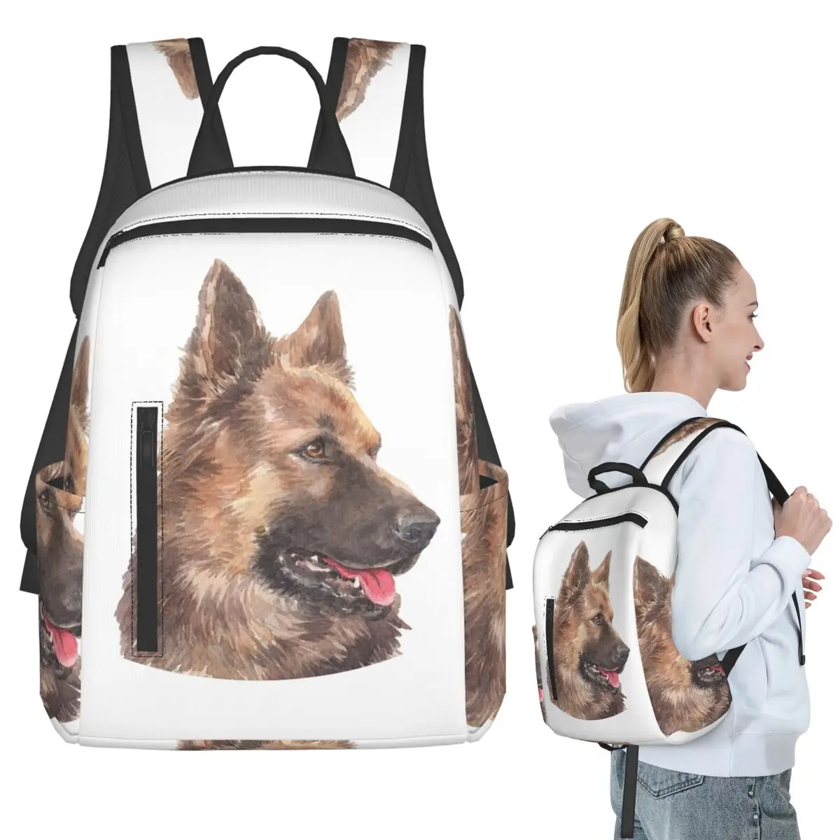 Beautiful German Shepherd Watercolor Art Backpack Student BookBag Children School Bag Laptop Shoulder Bags Men Women
Beautiful German Shepherd Watercolor Art Backpack Student BookBag Children School Bag Laptop Shoulder Bags Men Women