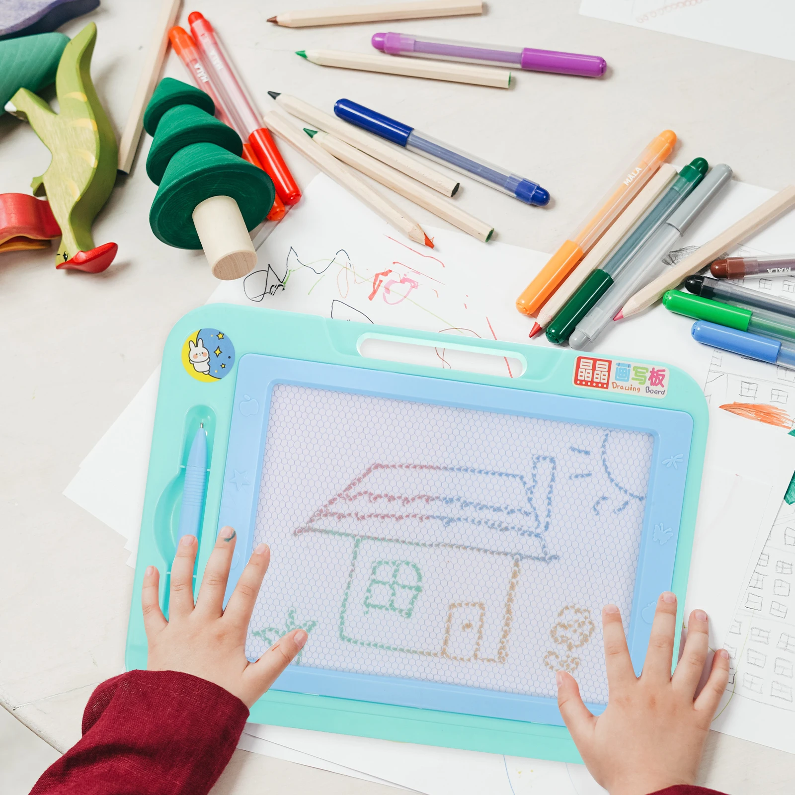 Magnetic Writing Board Kids Drawing Pad Erasable Doodle Table Blue Child Large Screen Educational Toy Creative Activities
Magnetic Writing Board Kids Drawing Pad Erasable Doodle Table Blue Child Large Screen Educational Toy Creative Activities