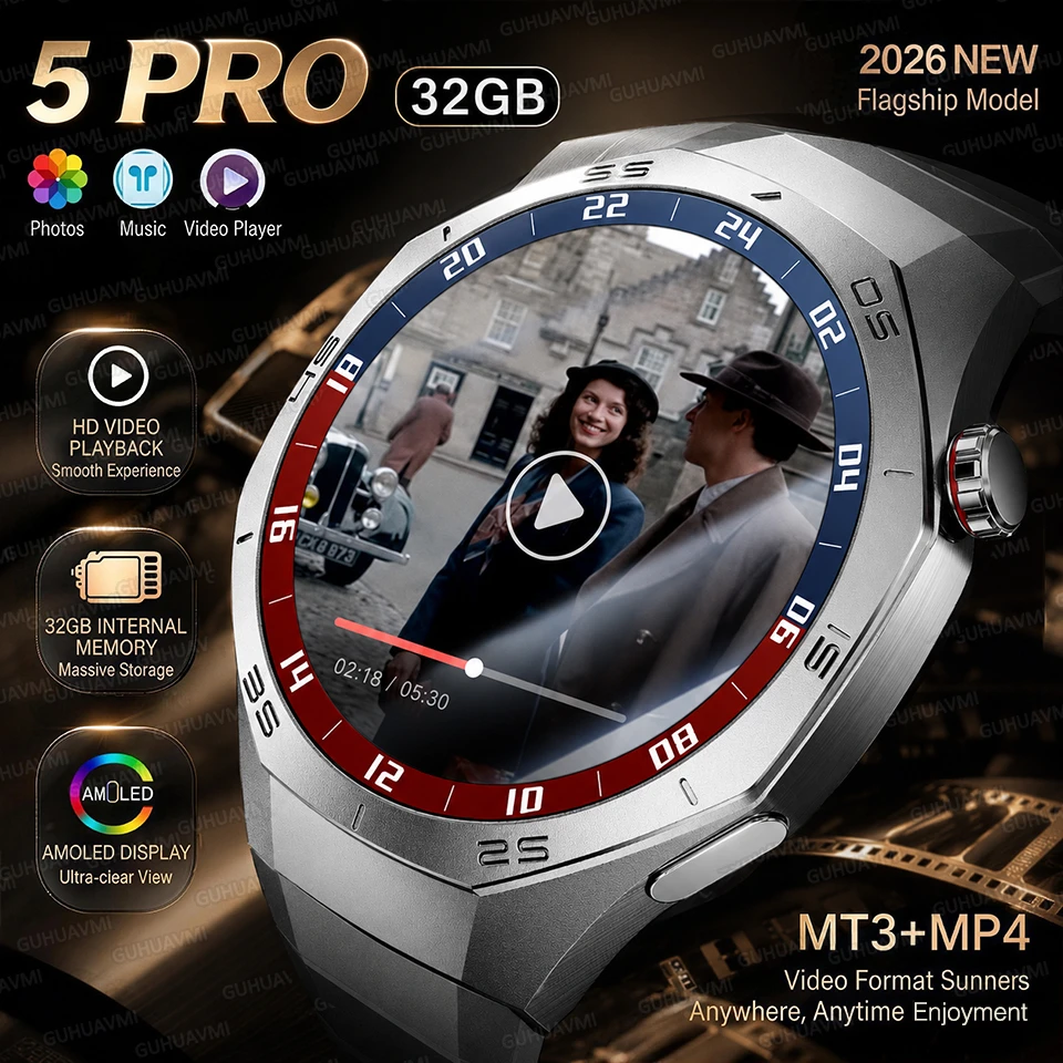 2026 New Man Watch 5 Pro Genuine Smart Watch GPS Map Navigation 32GB memory NFC Clock Built-in Video Music playback Smart Watch
2026 New Man Watch 5 Pro Genuine Smart Watch GPS Map Navigation 32GB memory NFC Clock Built-in Video Music playback Smart Watch