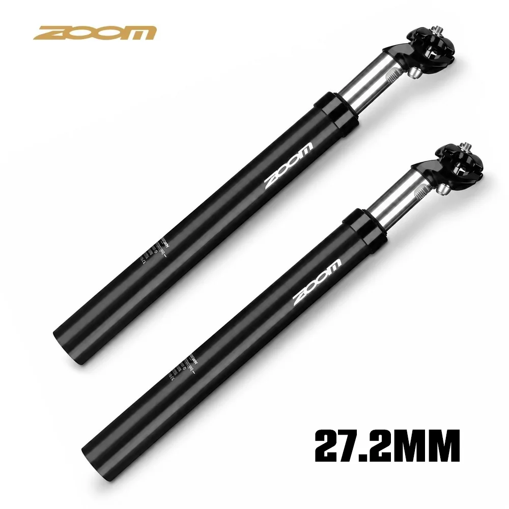ZOOM Bicycle Suspension Seatpost 27.2mm x 350mm Black Aluminum Alloy Shock Absorbing Seat Post for MTB Mountain Bike
ZOOM Bicycle Suspension Seatpost 27.2mm x 350mm Black Aluminum Alloy Shock Absorbing Seat Post for MTB Mountain Bike