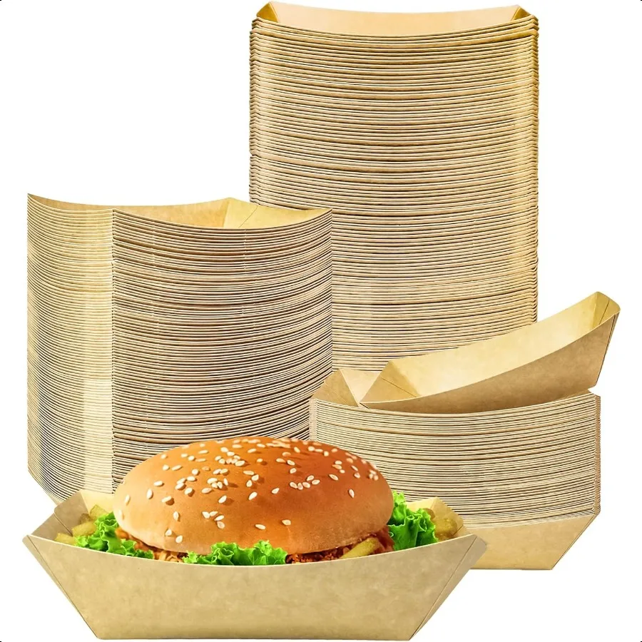 150 Pack 1 lb Food Serving Trays Small Kraft Paper OilProof Food Recyclable Take Out Food Serving Boats Baskets Trays for Conc
150 Pack 1 lb Food Serving Trays Small Kraft Paper OilProof Food Recyclable Take Out Food Serving Boats Baskets Trays for Conc