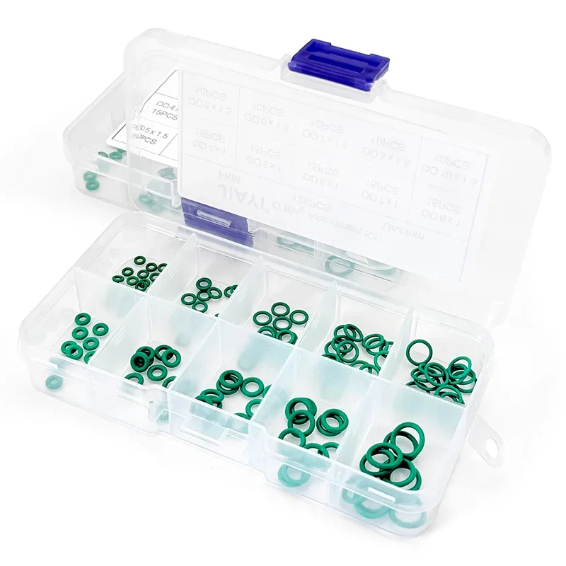 CS 1mm/1.5mm FKM Sealing O Rings Kit Green Oil Acid Alkali Resistant corrosion resistance For Auto Engine Hydraulic Plumbing
CS 1mm/1.5mm FKM Sealing O Rings Kit Green Oil Acid Alkali Resistant corrosion resistance For Auto Engine Hydraulic Plumbing