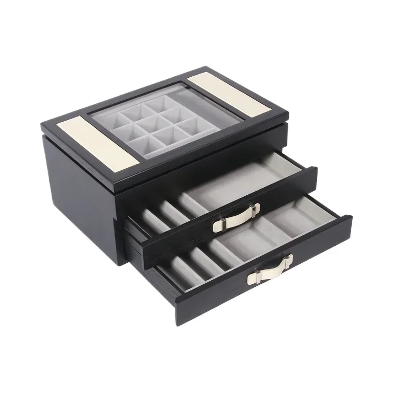 High jewelry black lacquer jewelry box household multi-layer drawer anti-oxidation wood earrings earrings jewelry storage box
High jewelry black lacquer jewelry box household multi-layer drawer anti-oxidation wood earrings earrings jewelry storage box
