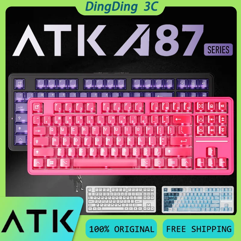 Беспроводная механическая клавиатура ATK A87 PRO, 3 режима, длительный срок службы батареи, низкая задержка, прокладка для горячей замены, RGB, пользовательская офисная игровая клавиатура
Беспроводная механическая клавиатура ATK A87 PRO, 3 режима, длительный срок службы батареи, низкая задержка, прокладка для горячей замены, RGB, пользовательская офисная игровая клавиатура
