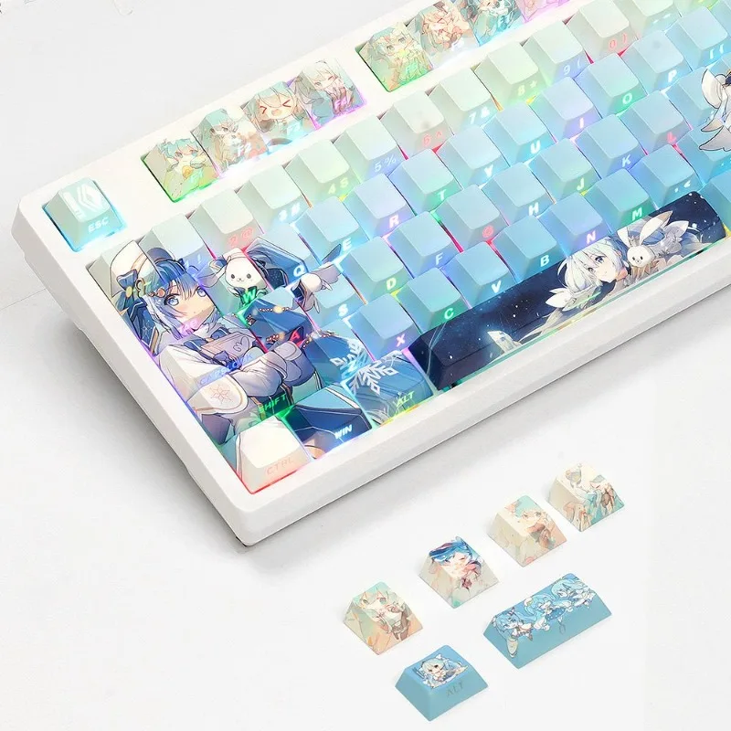 Cartoon anime Hatsune Miku keycaps,side engraved ,factory height suitable for mechanical keyboard magnetic axis cross keys
Cartoon anime Hatsune Miku keycaps,side engraved ,factory height suitable for mechanical keyboard magnetic axis cross keys
