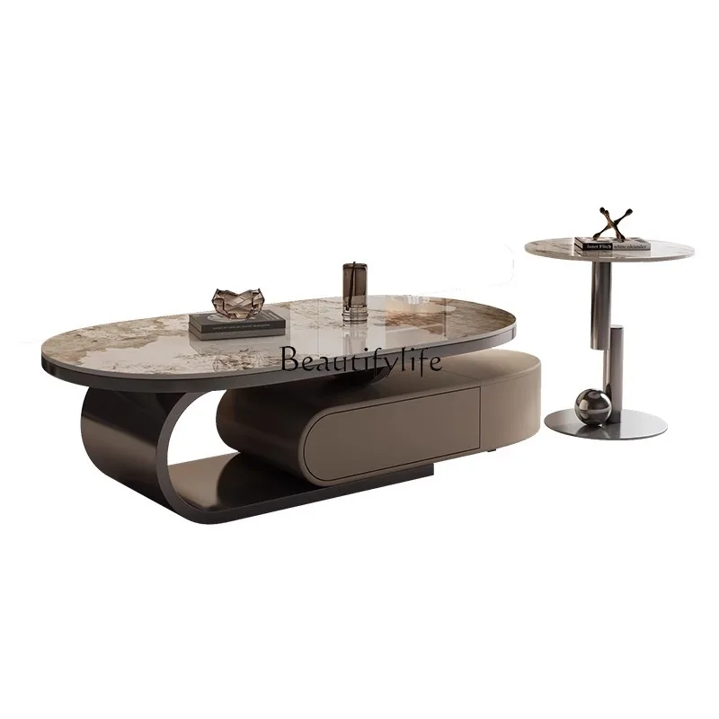 Italian light luxury modern simple rock slab coffee table living room home oval
Italian light luxury modern simple rock slab coffee table living room home oval