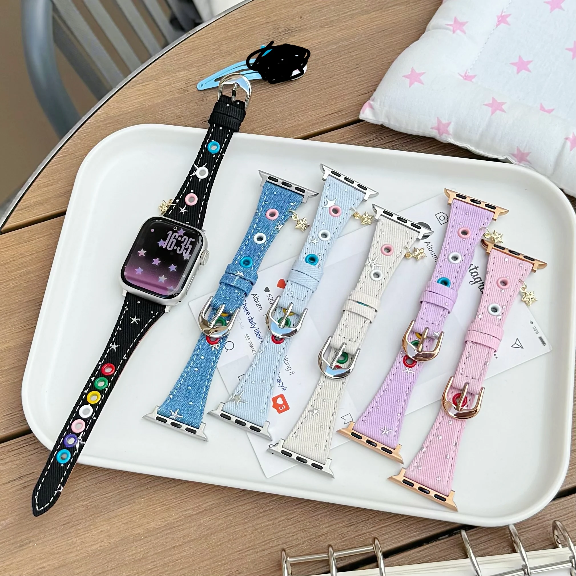 Jeans-Style Series Dopamine Watch Strap For Apple Watch S11 10 49 46 45 44 42-38mm For Ultra S11/10/9/8 Replacement Strap
Jeans-Style Series Dopamine Watch Strap For Apple Watch S11 10 49 46 45 44 42-38mm For Ultra S11/10/9/8 Replacement Strap