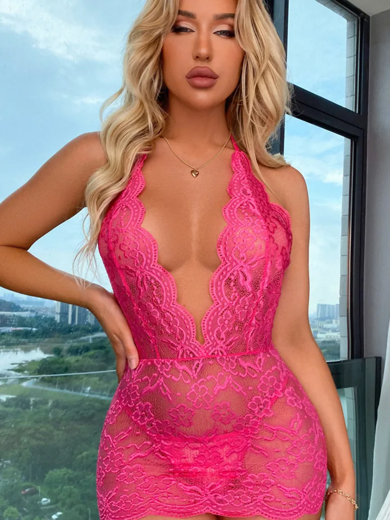 Женское сексуальное однотонное платье с лямкой на шее и глубоким V-образным вырезом на спине, кружевная сексуальная ночная рубашка, домашняя одежда, прозрачное платье Pure Desire, красивое 7017
Женское сексуальное однотонное платье с лямкой на шее и глубоким V-образным вырезом на спине, кружевная сексуальная ночная рубашка, домашняя одежда, прозрачное платье Pure Desire, красивое 7017