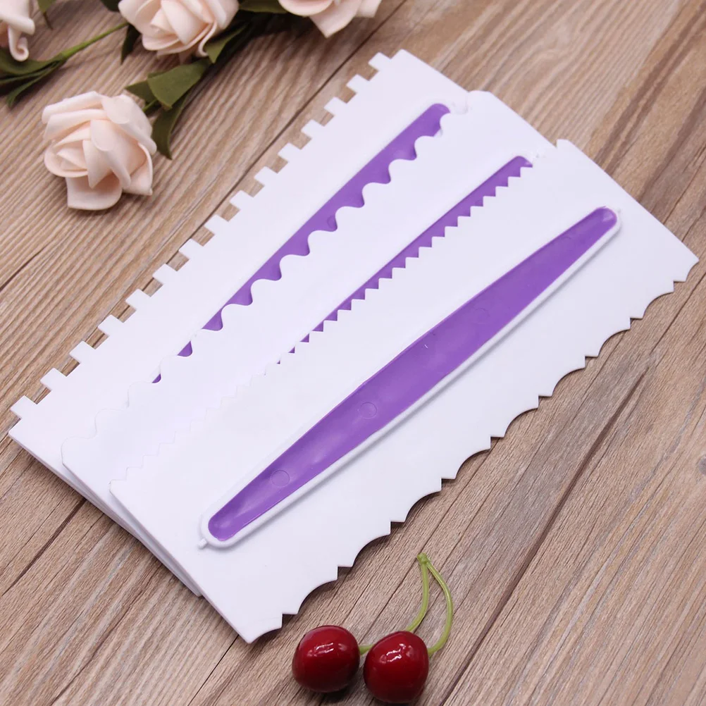 3 Pcs Comb Set Cake Smoother Icing Comb Scraper Buttercream Spatulas 6 Patterns Baking Tools Decorating
3 Pcs Comb Set Cake Smoother Icing Comb Scraper Buttercream Spatulas 6 Patterns Baking Tools Decorating