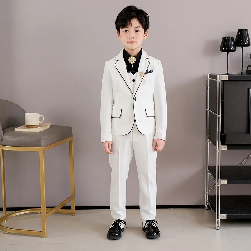 Fashion Baby Boy Formal Suit Set Kids Quality Tuxedo Teenager Child White Blazer Pants Shirt Wedding Party Performance Costume
Fashion Baby Boy Formal Suit Set Kids Quality Tuxedo Teenager Child White Blazer Pants Shirt Wedding Party Performance Costume