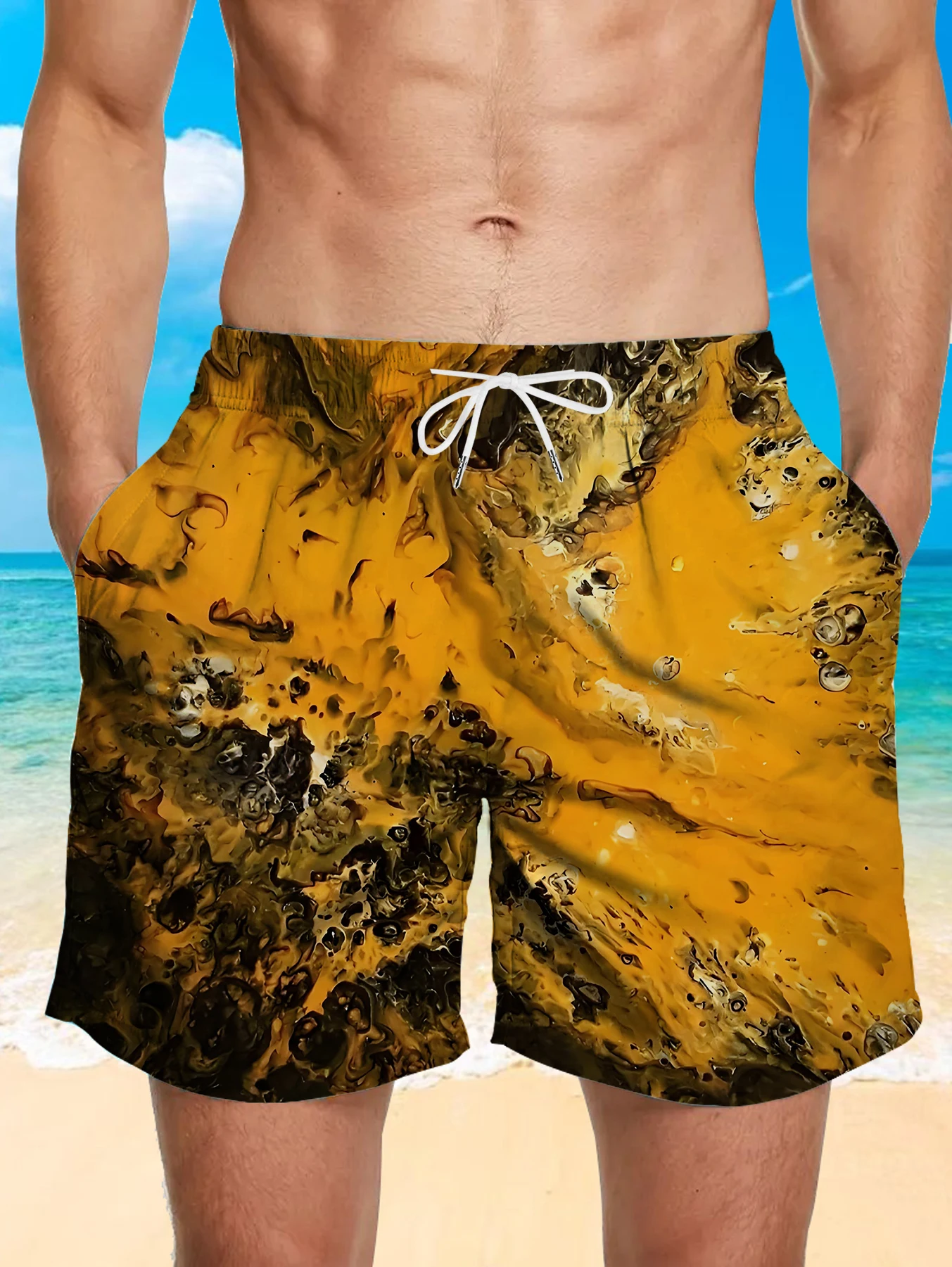 Daily Wear Full Print Shorts Men Digital Printing Anti-wrinkle Polyester Trunks
Daily Wear Full Print Shorts Men Digital Printing Anti-wrinkle Polyester Trunks