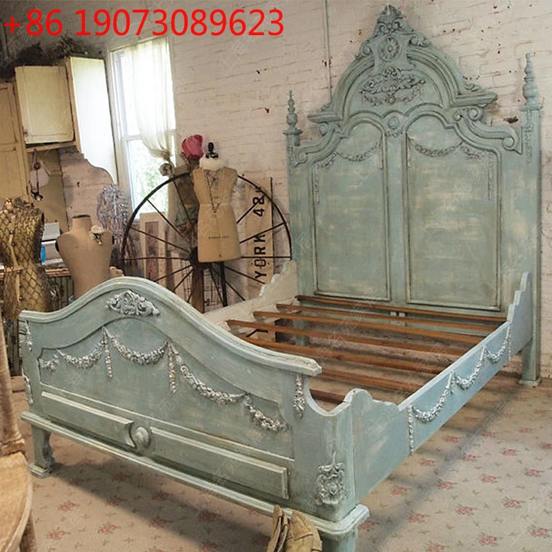 American French export solid wood double bed old carved talk princess bed bedroom single wedding bed
American French export solid wood double bed old carved talk princess bed bedroom single wedding bed