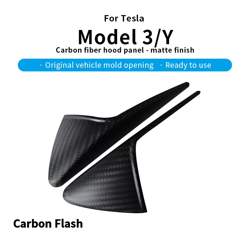 Compatible with Tesla Model 3 and Model Y Leaf Panels – Genuine Matte Carbon Fiber
Compatible with Tesla Model 3 and Model Y Leaf Panels – Genuine Matte Carbon Fiber