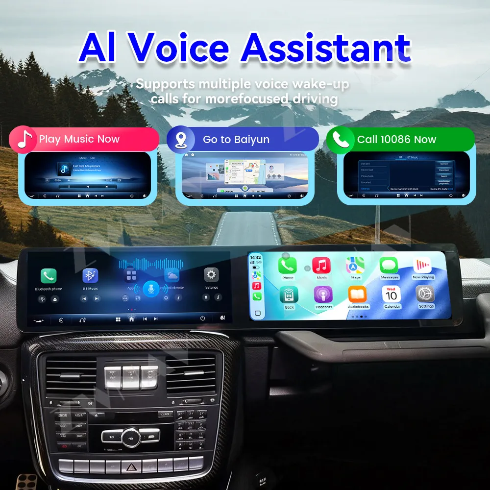 DSP Double 12.8" Android 14 Car Radio For Mercedes Benz G-Class 2013-2018 HD Screen GPS Navigation Wireless CarPlay Plug & Play
DSP Double 12.8" Android 14 Car Radio For Mercedes Benz G-Class 2013-2018 HD Screen GPS Navigation Wireless CarPlay Plug & Play