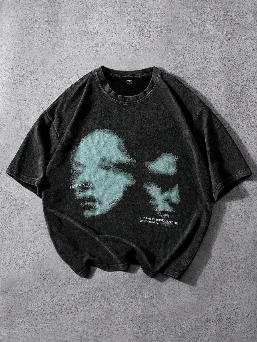 Mens Washed Distressed Graphic Crew Neck Short Sleeve T-Shirt Casual Streetwear
Mens Washed Distressed Graphic Crew Neck Short Sleeve T-Shirt Casual Streetwear