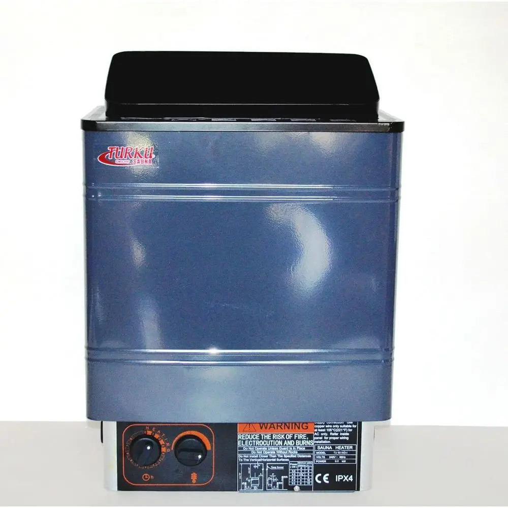 6kW 240V Residential Wet/Dry Sauna Heater, 175-300 Cu.Ft Capacity, Built-in Controls
6kW 240V Residential Wet/Dry Sauna Heater, 175-300 Cu.Ft Capacity, Built-in Controls