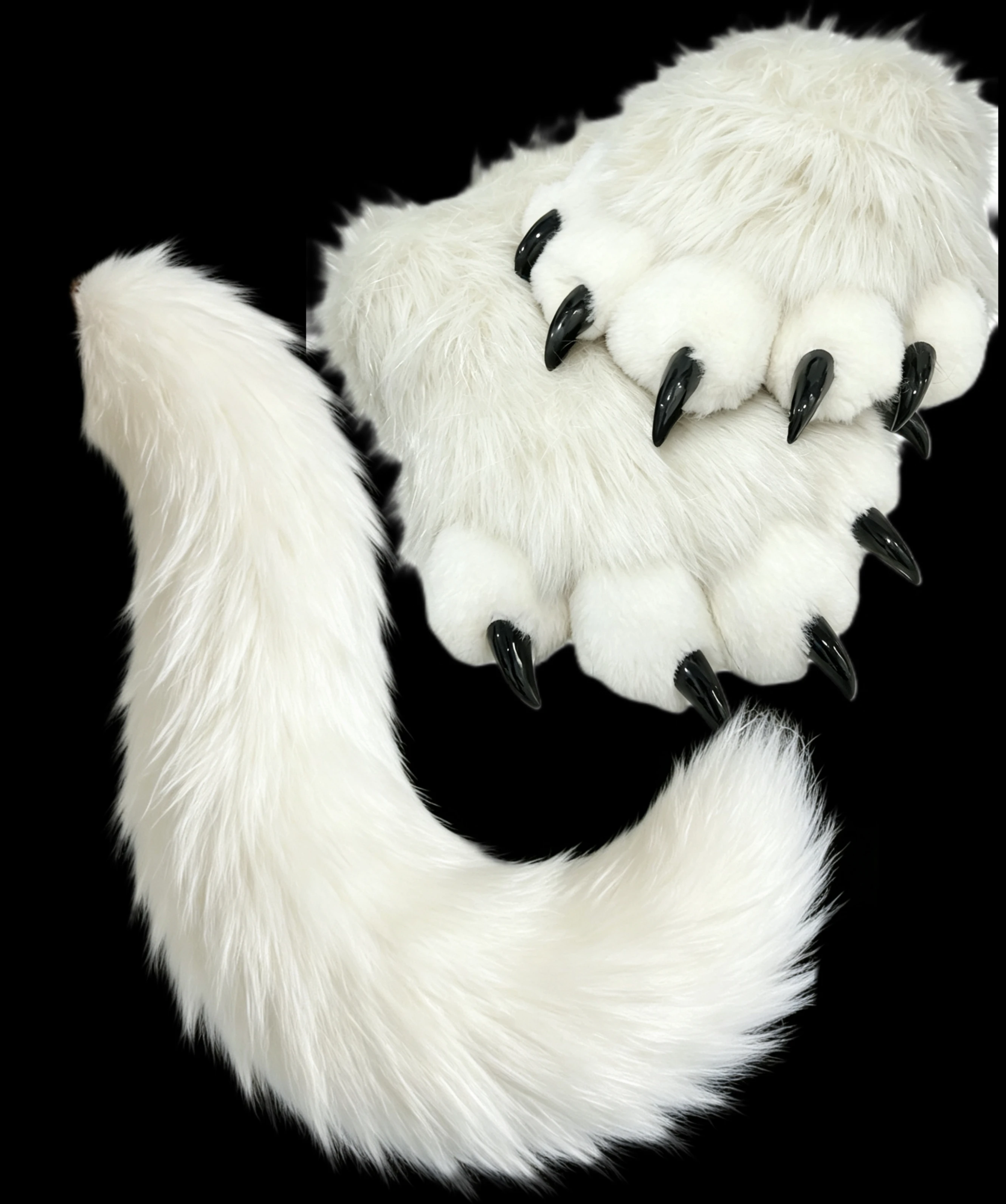 Soft fur costume, gloves, tail role-play
Soft fur costume, gloves, tail role-play