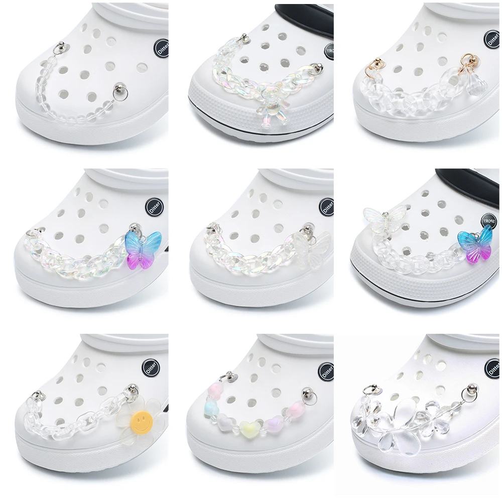 Hot Toys Chain acrylic Shoe Charm Clog Decorations PVC Shoe Accessories Buckle Garden Sandals Shoe Charms for Wristband gift
Hot Toys Chain acrylic Shoe Charm Clog Decorations PVC Shoe Accessories Buckle Garden Sandals Shoe Charms for Wristband gift