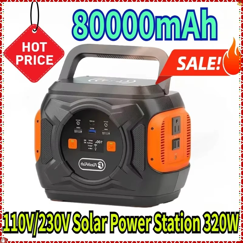 80000mAh AC Battery Pack Charger Power Bank Camping 110V/230V Portable Solar Power Station 320W Emergency Solar Generator
80000mAh AC Battery Pack Charger Power Bank Camping 110V/230V Portable Solar Power Station 320W Emergency Solar Generator
