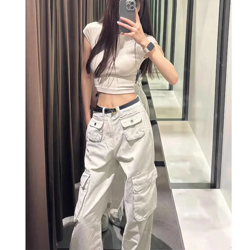American High Street Work Pants Women's ort Sve T-irt ort Sle Two-Piece Set Summer Hot Girl oulder Line Accurate
American High Street Work Pants Women's ort Sve T-irt ort Sle Two-Piece Set Summer Hot Girl oulder Line Accurate