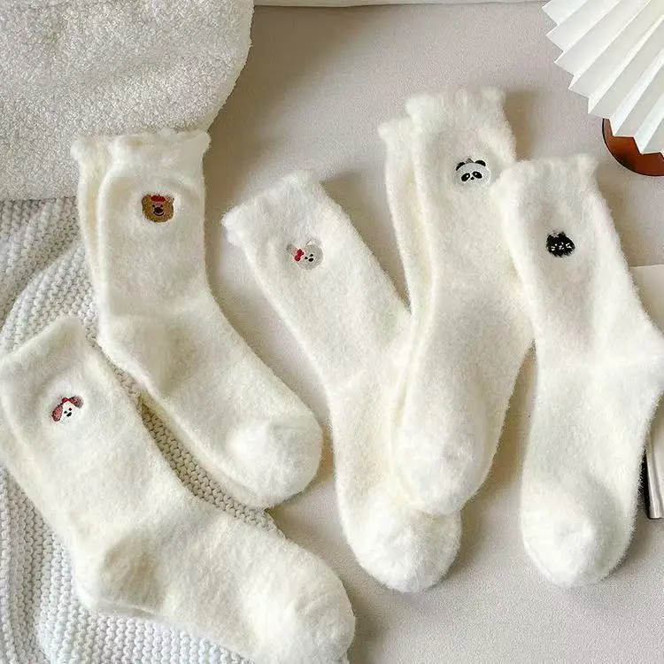 Cute Winter Women's Socks Fuzzy Plush Thermal Thick Warm Mid Calf Sleep Girls Socks Fleece Non Slip Cozy Crew Socks for Woman
Cute Winter Women's Socks Fuzzy Plush Thermal Thick Warm Mid Calf Sleep Girls Socks Fleece Non Slip Cozy Crew Socks for Woman