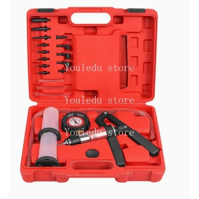For Hand Held DIY Brake Fluid Bleeder Tools Vacuum Pistol Pump Tester Kit Body Pressure Vacuum Fluid Reservoir Oil Tester
For Hand Held DIY Brake Fluid Bleeder Tools Vacuum Pistol Pump Tester Kit Body Pressure Vacuum Fluid Reservoir Oil Tester