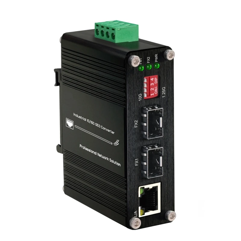 Промышленный преобразователь 1G/10G SFP+ в SFP+ OEO (3R повторитель) с функцией медиаконвертера 1G Ethernet Оптоволоконное оборудование
Промышленный преобразователь 1G/10G SFP+ в SFP+ OEO (3R повторитель) с функцией медиаконвертера 1G Ethernet Оптоволоконное оборудование