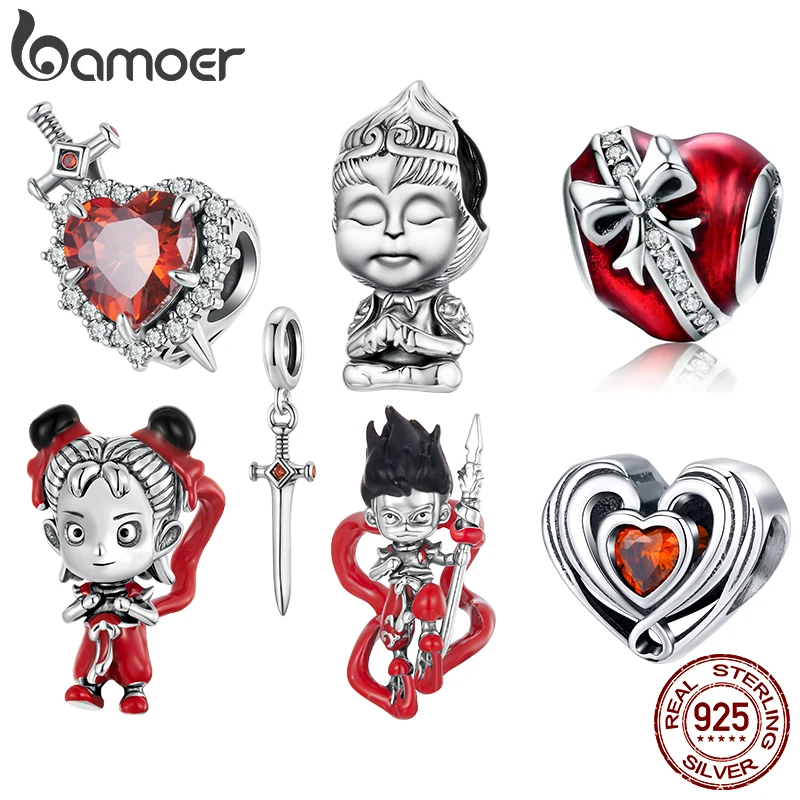 Bamoer, 100% стерлинговое серебро 925 пробы, аниме NeZha sunwukong, подвески в форме сердца, меч, красные бусины, подходят для оригинального браслета, ювелирные изделия своими руками, подарок
Bamoer, 100% стерлинговое серебро 925 пробы, аниме NeZha sunwukong, подвески в форме сердца, меч, красные бусины, подходят для оригинального браслета, ювелирные изделия своими руками, подарок