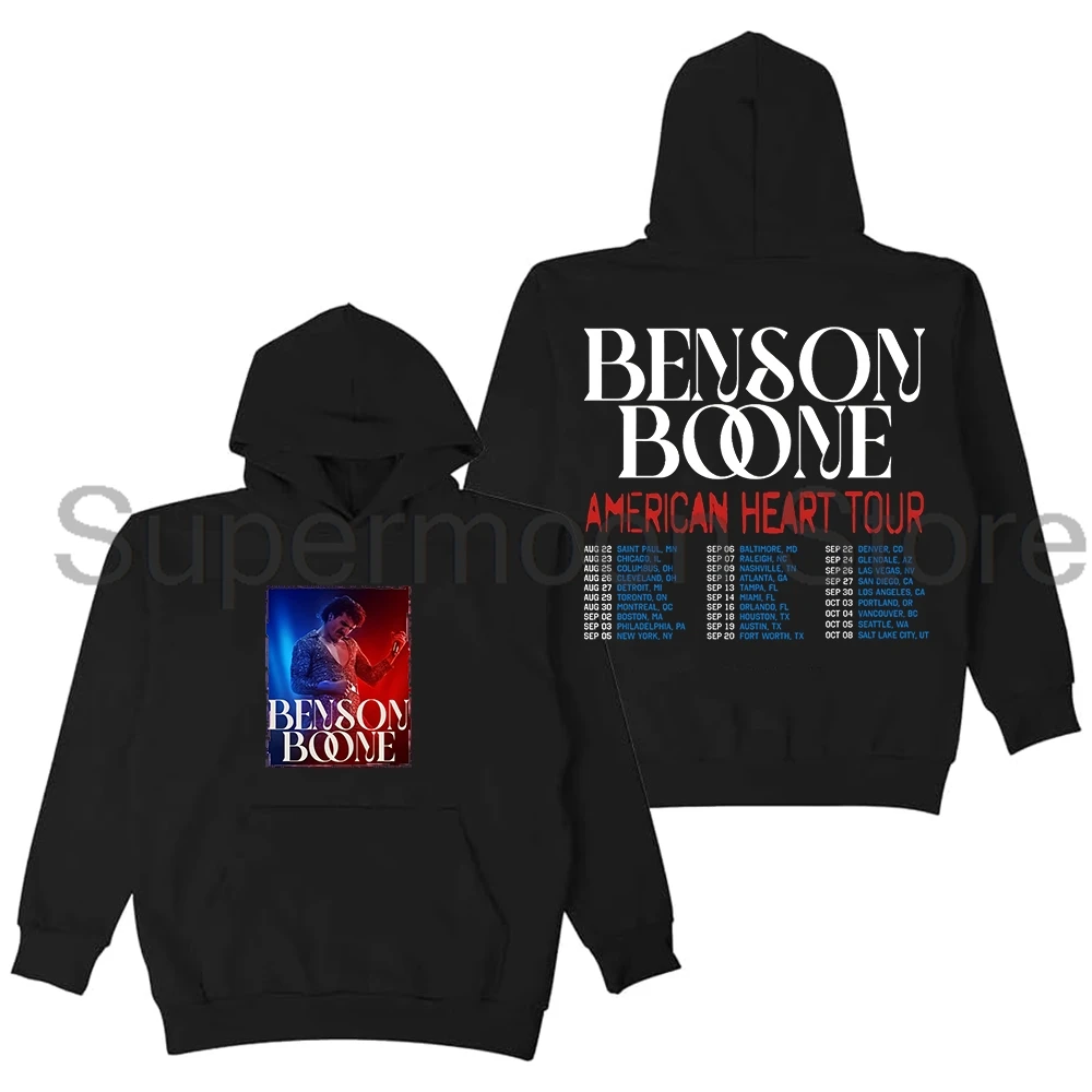 Benson Boone American Heart Tour 2025 Hoodie Unisex Long Sleeve Streetwear Women Men Hooded Sweatshirts
Benson Boone American Heart Tour 2025 Hoodie Unisex Long Sleeve Streetwear Women Men Hooded Sweatshirts