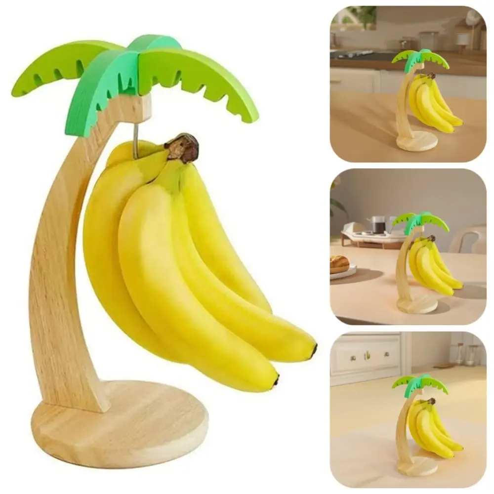 Keep Bananas Fresh Wooden Banana Rack Simulated Leaf Creative Fruit Vertical Storage Rack with Hook Space Saving
Keep Bananas Fresh Wooden Banana Rack Simulated Leaf Creative Fruit Vertical Storage Rack with Hook Space Saving