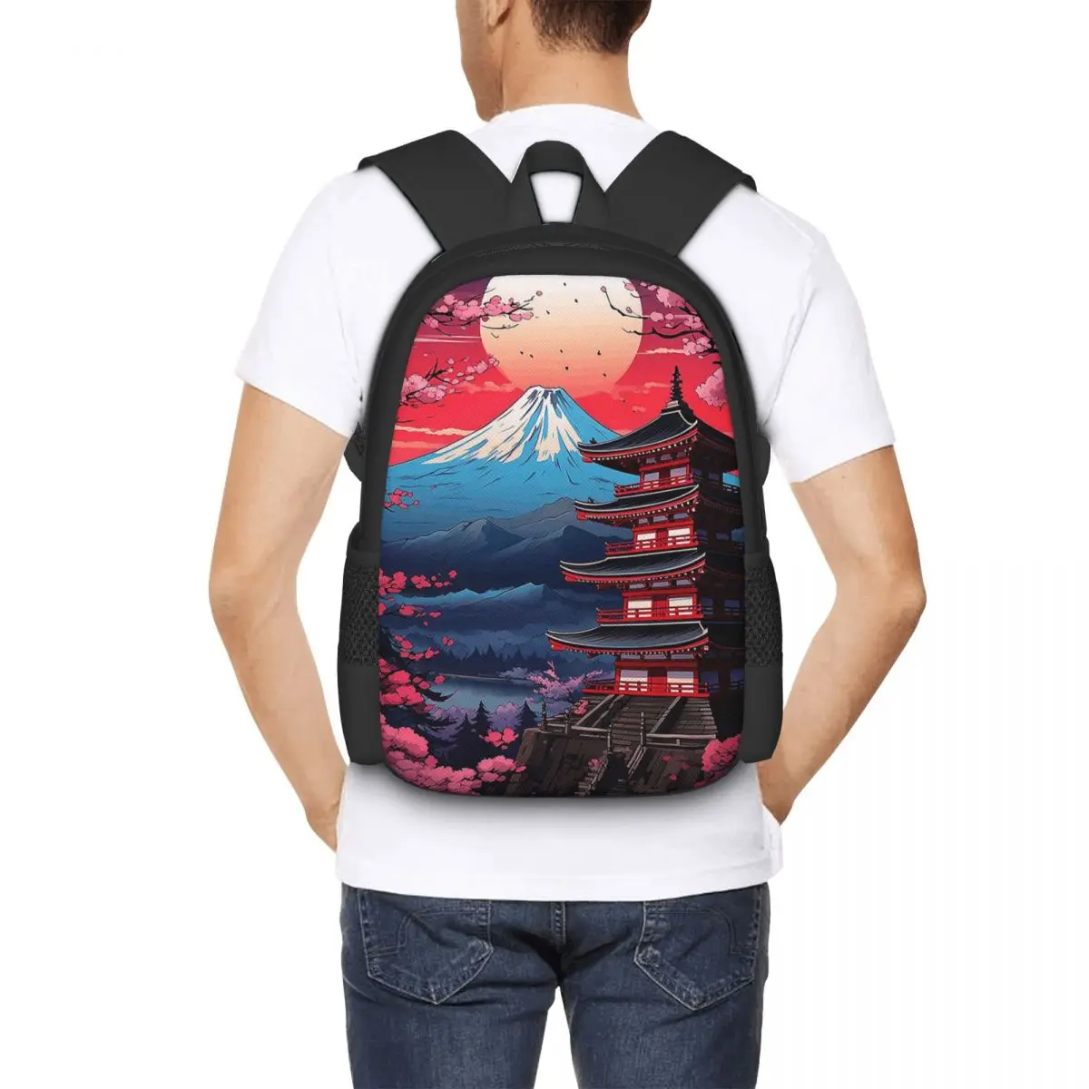 Japan Sakura Cherry Blossoms With A Red Rising Sun Student Backpack School Bag Hiking Travel Daypack for Bookbag Shoulder Bags
Japan Sakura Cherry Blossoms With A Red Rising Sun Student Backpack School Bag Hiking Travel Daypack for Bookbag Shoulder Bags