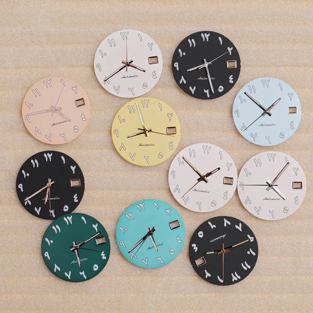 28.5mm S Logo NH35 Dial Arabic Letter Numerals blue Luminous Face For Date-just NH36 Mechanical Movement Watch Accessories+Hands
28.5mm S Logo NH35 Dial Arabic Letter Numerals blue Luminous Face For Date-just NH36 Mechanical Movement Watch Accessories+Hands
