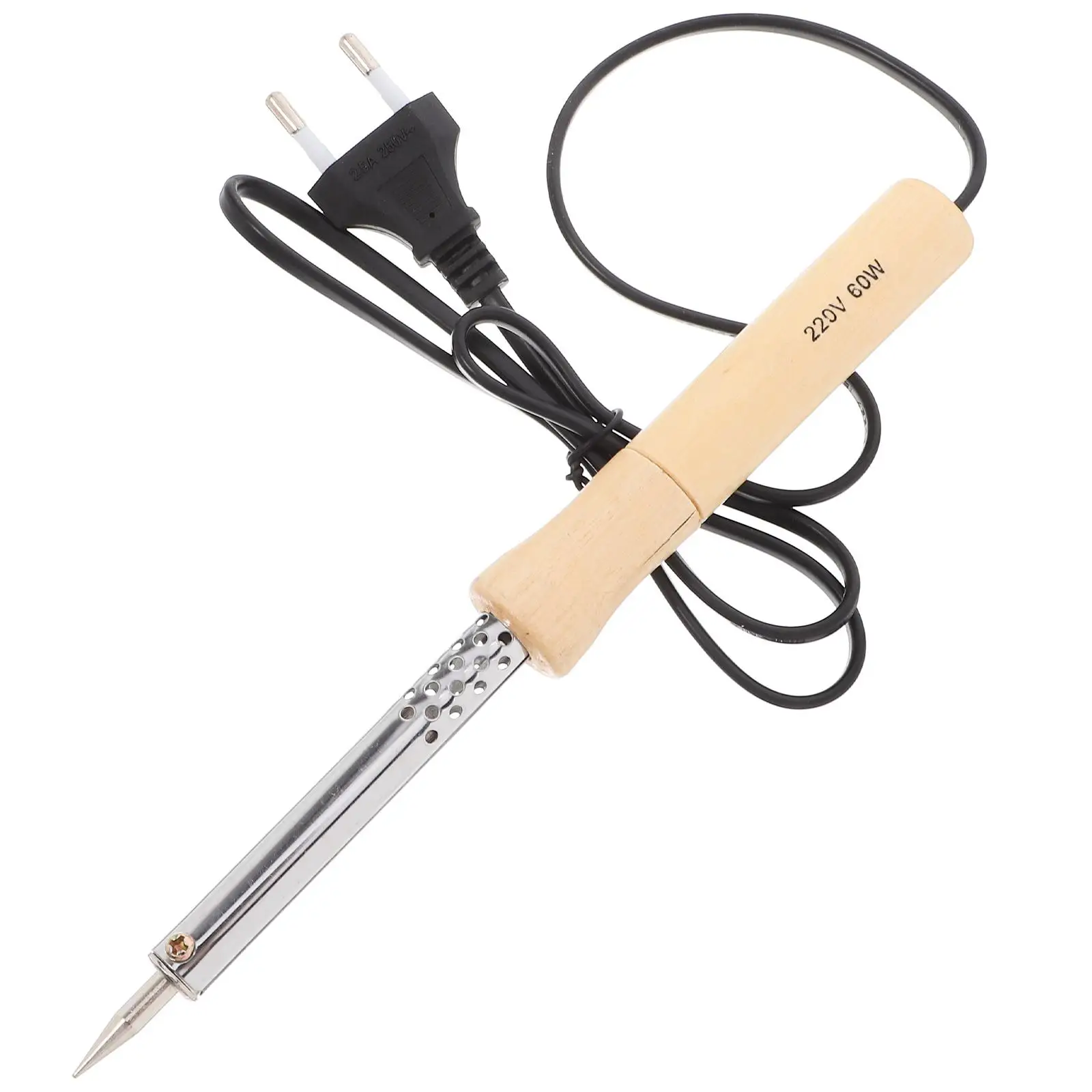 60W Electric Soldering Iron Tip Wooden H le Nickel Core Repair Tool Heavy Duty Electronics Jewelry Kit Wire Sculpting
60W Electric Soldering Iron Tip Wooden H le Nickel Core Repair Tool Heavy Duty Electronics Jewelry Kit Wire Sculpting