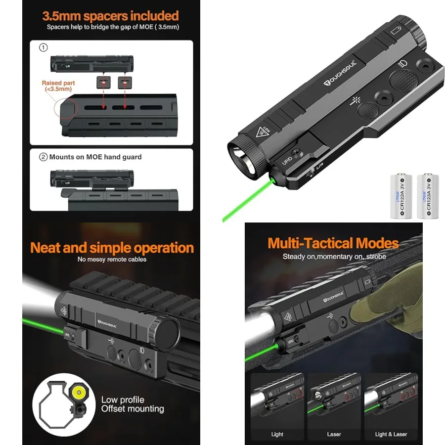 Mlok Sight, 450 Lumen Max with Green, Momentary Strobe Function Replaceable Battery Included
Mlok Sight, 450 Lumen Max with Green, Momentary Strobe Function Replaceable Battery Included