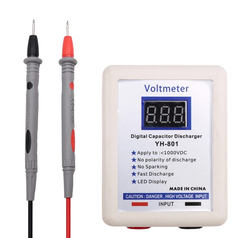 1000V Digital Capacitor Digital Voltmeter Fast Discharger Discharging Tool Electronic Repair Display Voltage Test Pen-A92D
1000V Digital Capacitor Digital Voltmeter Fast Discharger Discharging Tool Electronic Repair Display Voltage Test Pen-A92D